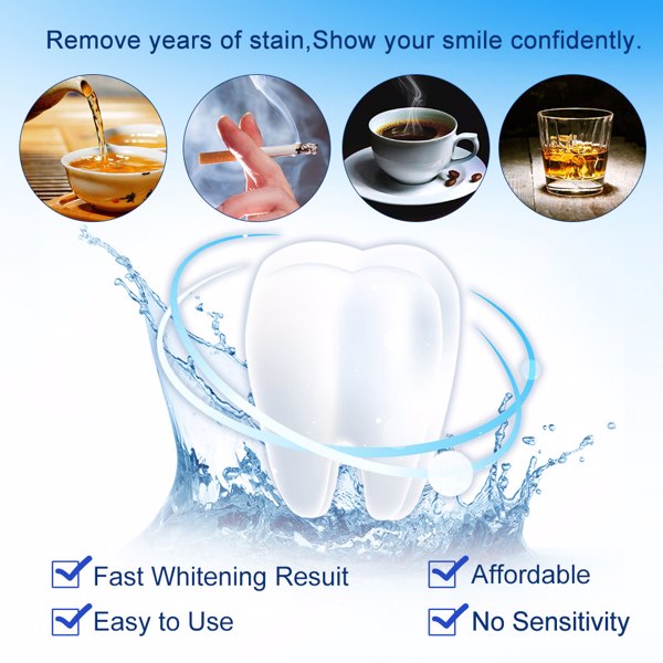 Teeth Whitening Kit With LED Light ,Professional Tooth Whitener, 10x3ml Teeth Whitening Gel,