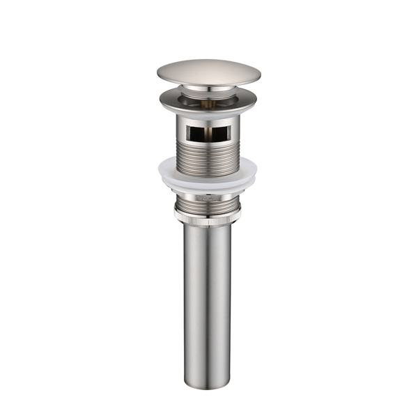 Bathroom Sink Drain with Overflow, Vessel Sink Lavatory Vanity Pop Up Drain Stopper, 304 Stainless Steel 