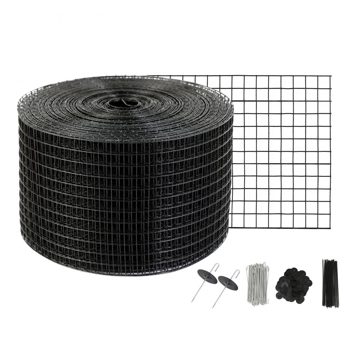 8in X 100ft Solar Panel Bird GuardSolar Mesh Screen for Bird Proofing Solar Panels with 100pcs Fasteners 1/2inch Removable Mesh PVC Coated Wire Protection Net