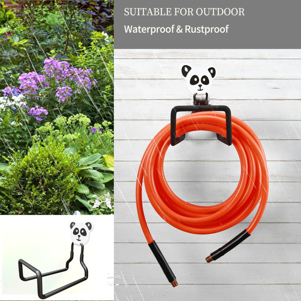 4PCS U型重型实用挂钩壁挂储物工具梯子挂钩车库吊梯挂钩 金属花园软管支架壁挂式壁挂式-2