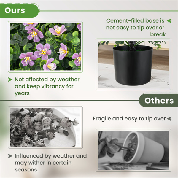 2包逼真的人造盆栽植物-紫色   （amazon shipping-发货，WALMART禁止销售）-6