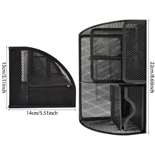 Mesh Desk Organizer,Multi-Use Desk Tidy & Pen Holder with 6 storage and 1 Slide Drawer