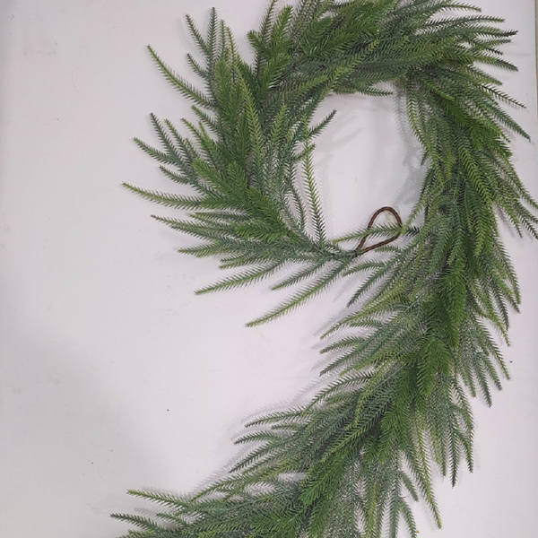 1.5米松柏藤条婚庆圣诞节日装饰仿真塑料藤松针仿真绿色植物壁挂 1.8米圣诞之恋藤条450g-1