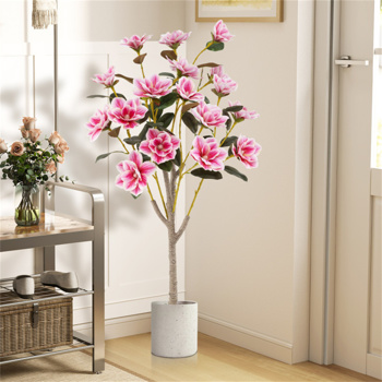 ﻿  51\\" Artificial Magnolia Tree With 18 Magnolia Flowers 