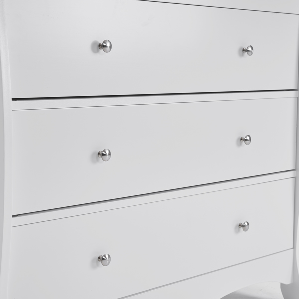 三层抽屉 白色 油漆面密度板 90.5*58*92cm 儿童木床 带安全带 换尿布台 婴儿-13