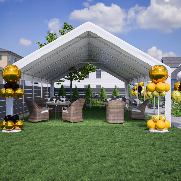 20x32 英尺派对帐篷，带 3 个储物袋和可拆卸侧壁，户外遮阳篷凉亭，适用于车棚露营花园婚礼烧烤商业-13