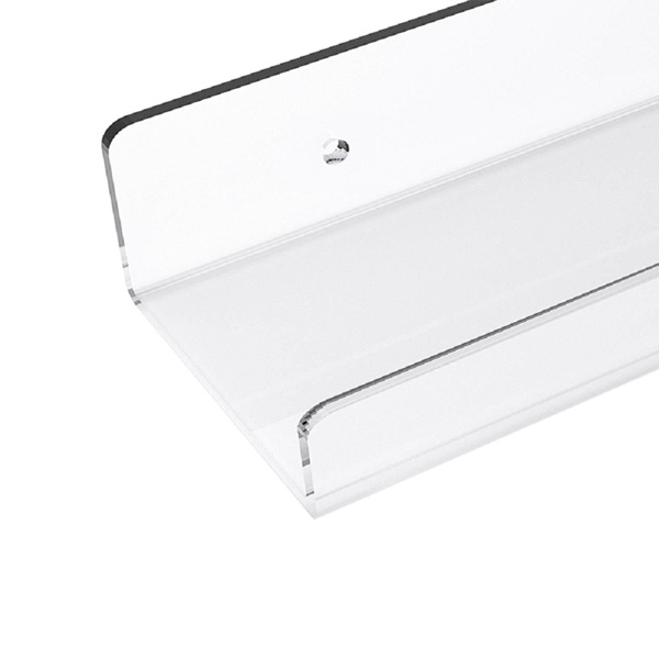 Floating Shelves 15 inch Acrylic Wall Ledge Shelves Clear 4 Pack Invisible Display Bookshelf Organizer