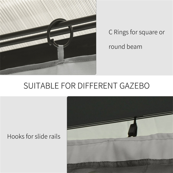 Universal Gazebo Sidewallt  Coffee-AS ( Amazon Shipping)（Prohibited by WalMart）