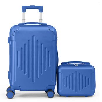 Premium 5-Piece ABS Luggage Set with Diamond Pattern & Reinforced Corners (<b style=\\'color:red\\'>Deep</b> Blue)