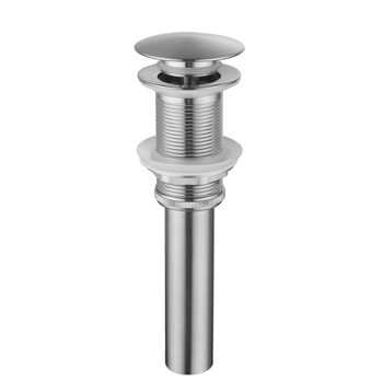 Bathroom Sink Drain without Overflow, Vessel Sink Lavatory Vanity Pop Up Drain Stopper, 304 Stainless Steel 