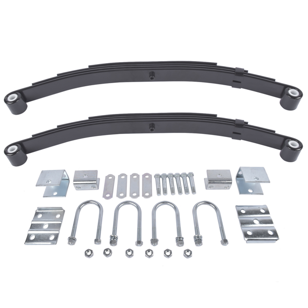 3500lb Single Trailer Axle Suspension Kit Leaf Spring U-bolt & Hanger Kit Include Complete tandem trailer axle hanger kit for 1-3/4