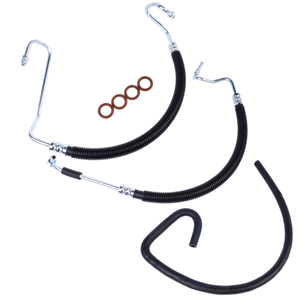 动力转向管 3x Hydroboost Power Steering Hoses Fits for Chevy Silverado 1500 2500 3500 HD 2001-2010-7