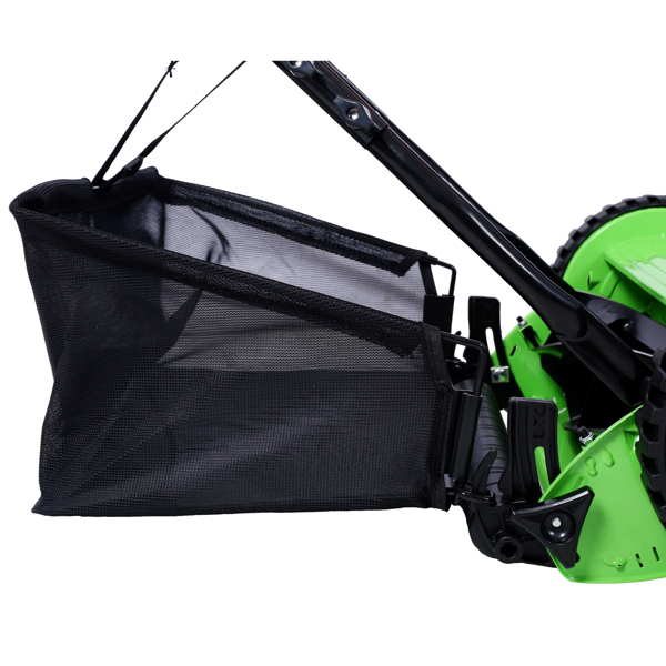 14-Inch 5-Blade Push Reel Lawn Mower with Grass Catcher, GREEN COLOR 