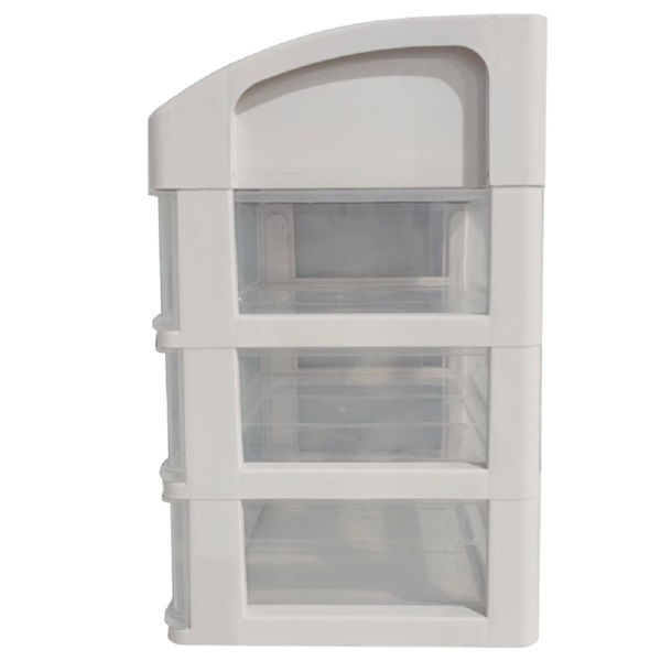 Makeup Organizer with 3 Drawers, Cosmetic Display Cases, Makeup Storage Box (3 Drawers) (white)