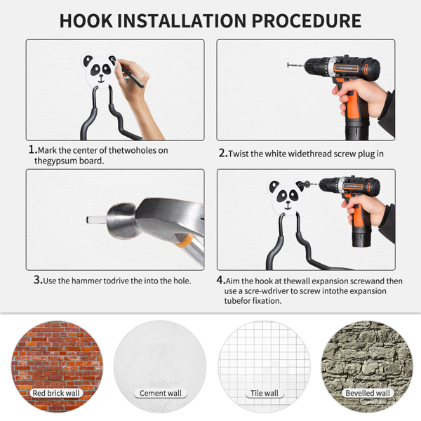 4件套电动工具收纳架重型洞洞板壁挂支架，不锈钢材质电钻存储架，完美适用于车库、家庭、储物间、车间及后院工坊的收纳需求-6