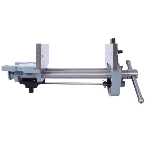 60in Workbench with 4 Drawers Wooden Workbench for Garage Workshop and Home, with Rapid Action Woodworking Vise 7 Inch Jaw Width Made with Heavy-Duty Cast Iron ,GRAY 