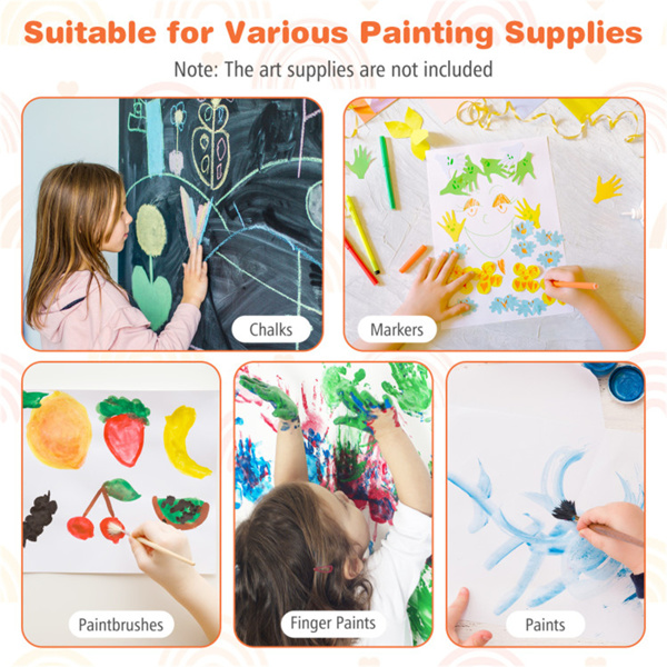Gray 3-in-1 Art Easel  with Magnetic Chalkboard and Whiteboard