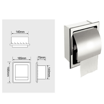 Recessed Stainless Steel Bathroom Toilet Roll Paper Holder Tissue Dispenser