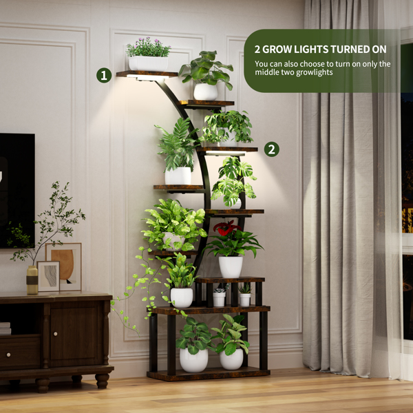 Plant Stand indoor 9-Tiered , 63.6