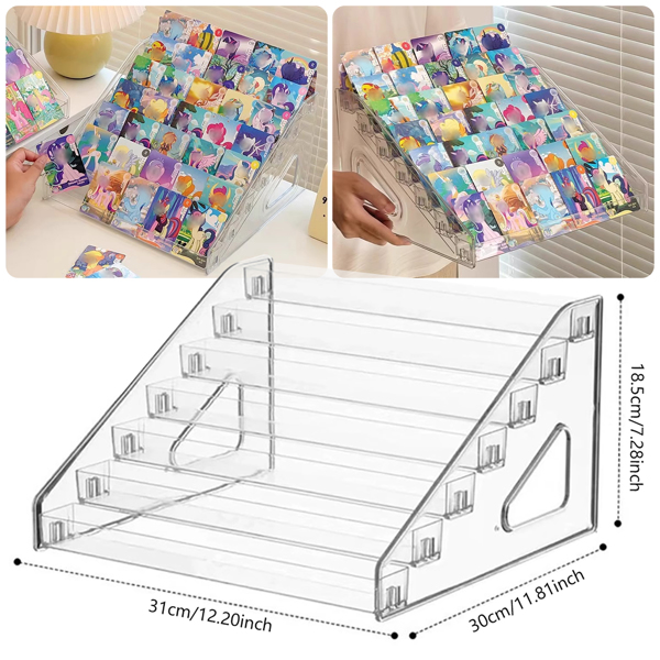 Acrylic Card Display Stand Rack Shelf Organizer For PSA Trading Baseball Card