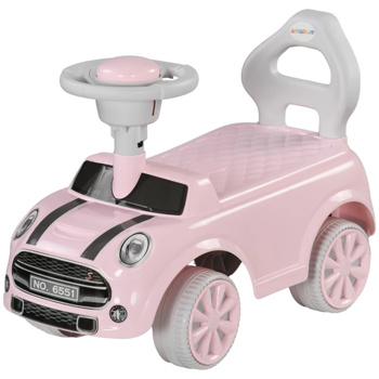 Pink toddler ride-on toy with Horn