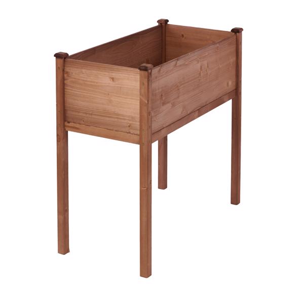 48x24x30英寸带腿高架花坛，高架木制花箱，适合户外植物花卉水果蔬菜香草种植-12