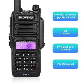 Baofeng UV-9R Plus (Upgraded from UV-5R) Portable Ham Radio Long Range, IP67 Waterproof Walkie Talkie, Two Way Radio Long Range,Emergency Radio