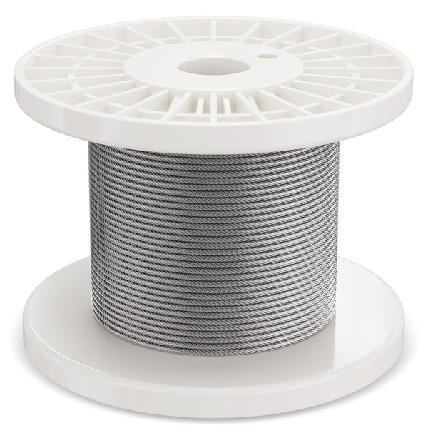 1/8英寸7x7钢丝绳，100英尺长，用于栏杆和支撑的高强度电缆，适用于各种应用的耐用结构（周末不发货，禁售亚马逊）-11