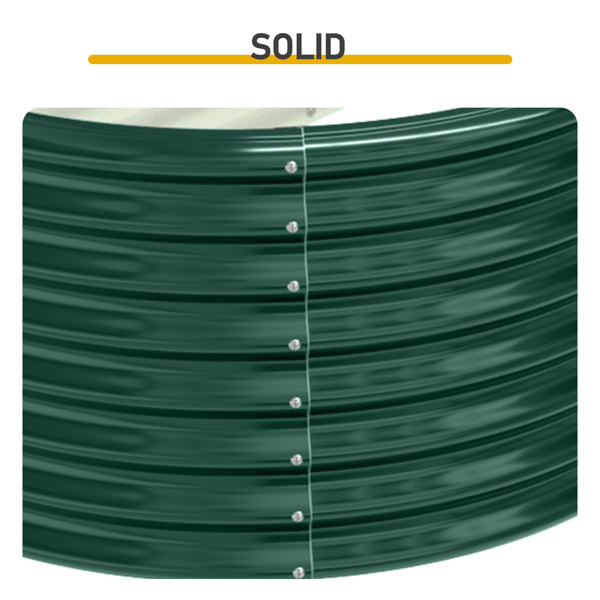 1PC 8*4*2FT 拼接式椭圆形镀锌板 深绿色 铁种植-3