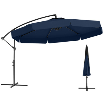 10 Feet Patio Cantilever Umbrella - Navy