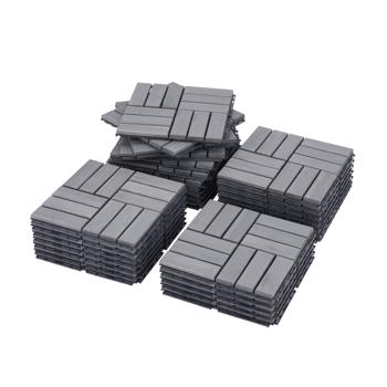 30 PCS Interlocking Deck Tiles Checker Pattern, 12\\" x 12\\" Square <b style=\\'color:red\\'>Light</b> Gray Acacia Hardwood Outdoor
