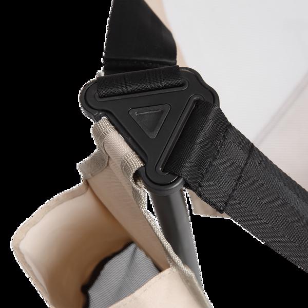 吊床露营椅，折叠便携式摇椅，铝合金可调节靠背摇摆椅，带枕头杯架，带手提包的躺椅，适合户外旅行草坪后院，卡其色-19