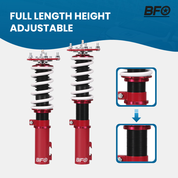 24 向减震器可调式避震器降低线圈，适用于 2013-2015 年现代 Veloster-5