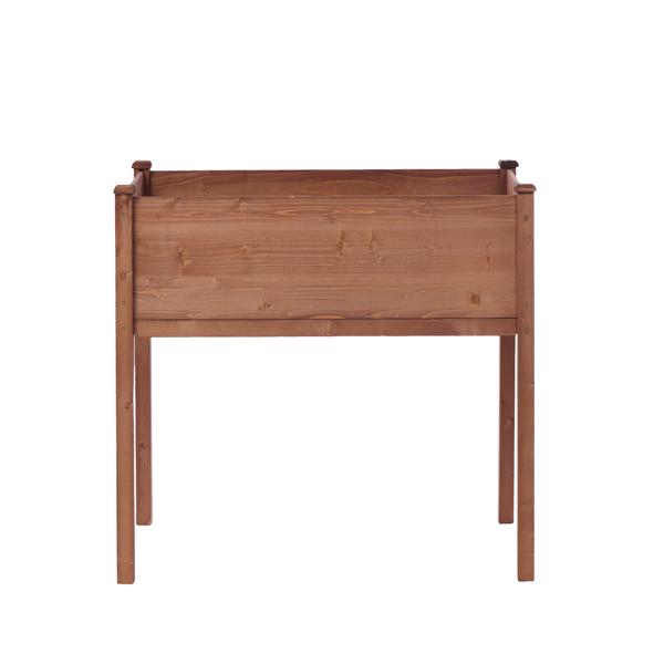 48x24x30英寸带腿高架花坛，高架木制花箱，适合户外植物花卉水果蔬菜香草种植-5