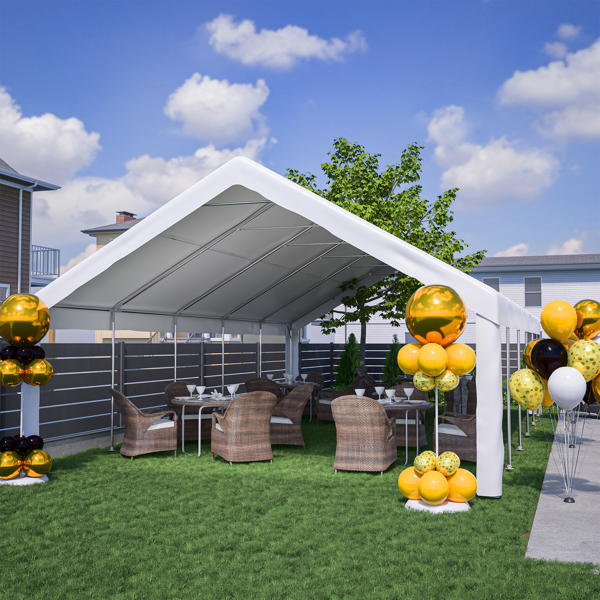 20x32 英尺派对帐篷，带 3 个储物袋和可拆卸侧壁，户外遮阳篷凉亭，适用于车棚露营花园婚礼烧烤商业-10