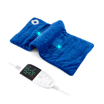 Blue <b style=\\'color:red\\'>Electric</b>  heated pad is equipped with 2 small massagers interior