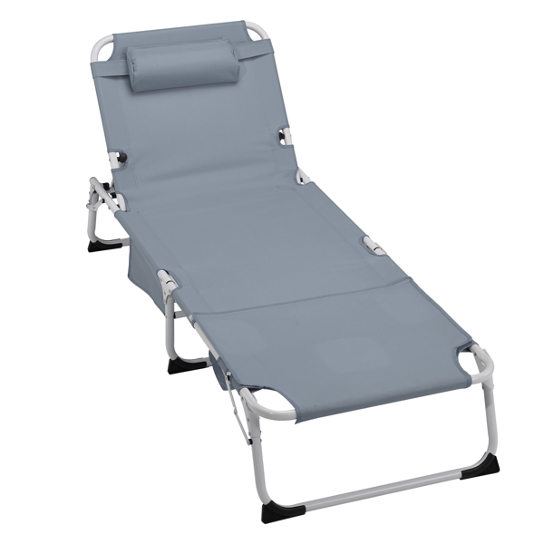 3-in-1 Heavy Duty Tanning Chair with Face Hole Adjustable 5-Position Folding Chaise Lounge Chairs for Outside Portable Lay Flat Beach Lounge Chair for Outdoor Sunbathing Patio Pool Lawn Camping Deck