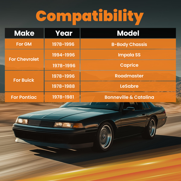 后上下控制臂适用于 GM B-Body 1978-1996 Chevrolet  Caprice Impala SS-6