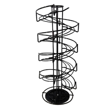 Spiral Design Metal Egg Dispenser <b style=\\'color:red\\'>Rack</b>, Storage Display <b style=\\'color:red\\'>Rack</b>, Black