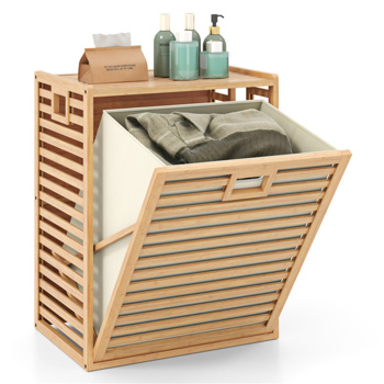 Bamboo Tilt-out Laundry Hamper