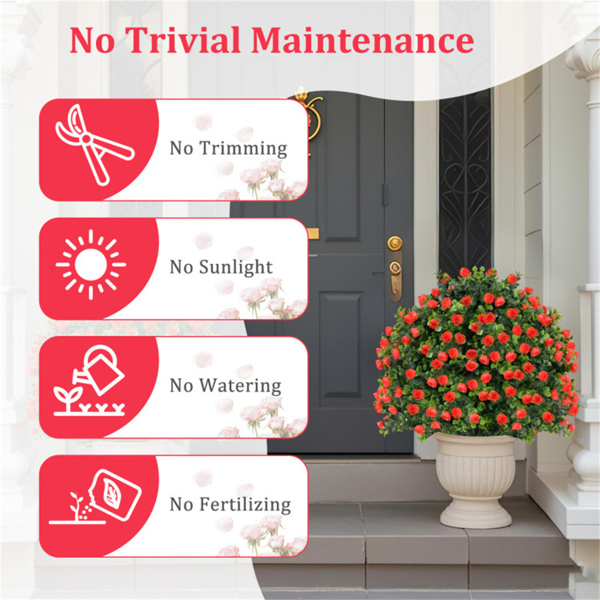 2棵红色人造玫瑰树   （amazon shipping-发货，WALMART禁止销售）-3