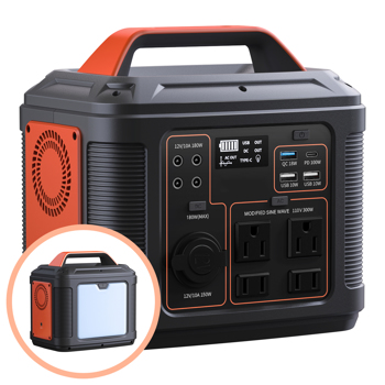 <b style=\\'color:red\\'>Portable</b> Power Station, 296Wh 80000mAh Lithium Battery with 300W (600W Surge) AC Outlets