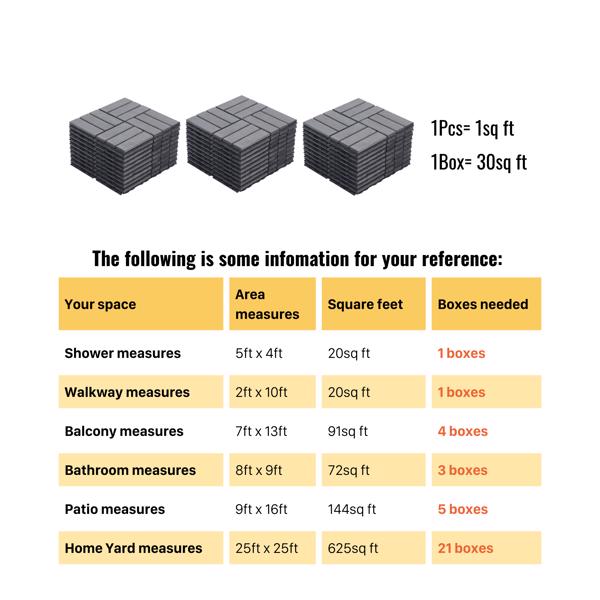 30 块棋盘格图案互锁甲板瓷砖，12 英寸 x 12 英寸方形浅灰色相思木硬木户外地板，适用于露台、阳台、泳池边-1