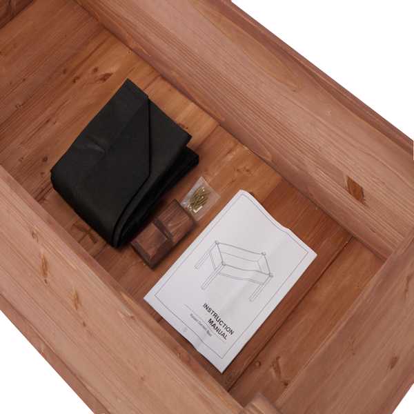 48x24x30英寸带腿高架花坛，高架木制花箱，适合户外植物花卉水果蔬菜香草种植-8