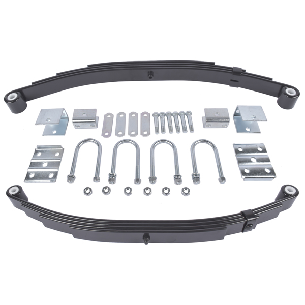 3500lb Single Trailer Axle Suspension Kit Leaf Spring U-bolt & Hanger Kit Include Complete tandem trailer axle hanger kit for 1-3/4