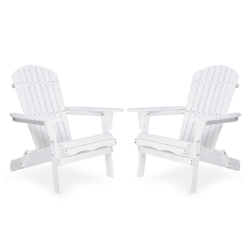 Wood Lounge Patio Chair for Garden Outdoor Wooden Folding Embossed Adirondack Chair Set of 2 Solid Cedar Wood Lounge Patio Chair with Wood Grain 