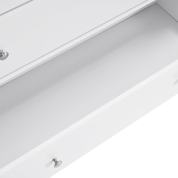 三层抽屉 白色 油漆面密度板 90.5*58*92cm 儿童木床 带安全带 换尿布台 婴儿-24