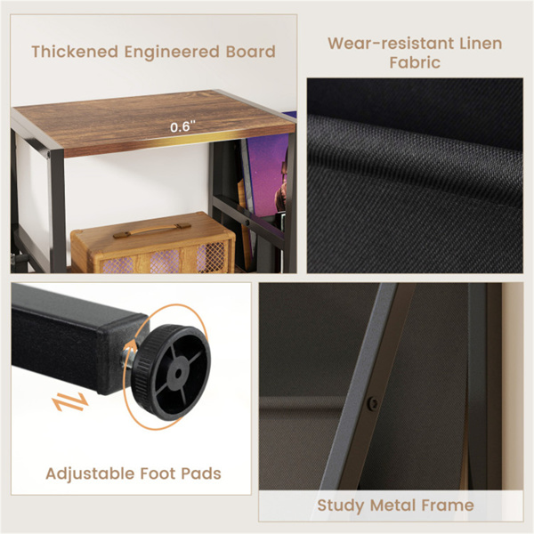 带3个架子的棕色唱片播放器支架  （amazon shipping-发货，WALMART禁止销售）-6