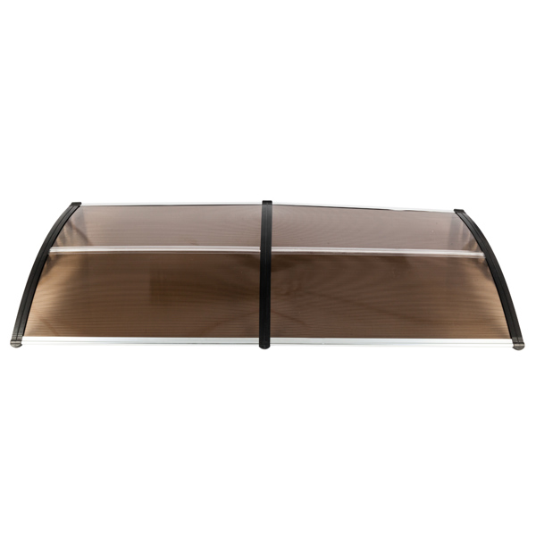 HT-200 x 100 Household Application Door & Window Rain Cover Eaves Brown Board & Black Holder