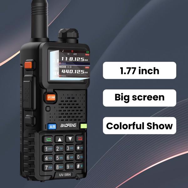 宝峰 Baofeng UV-5RH 10w 彩屏大功率双频对讲机 黑色 7个装 -6